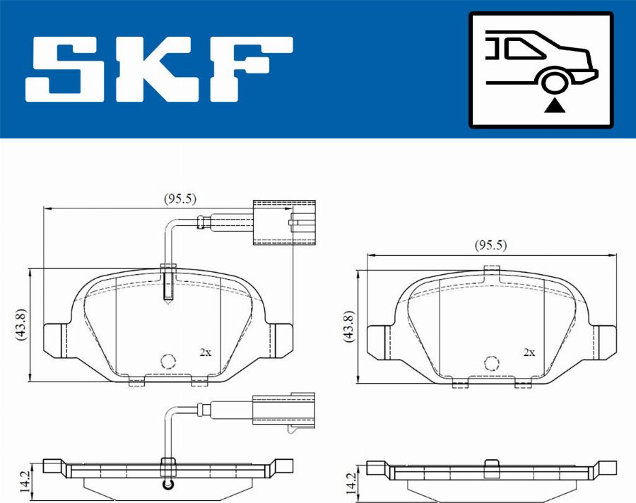 SKF VKBP 90391 E - Kit pastiglie freno, Freno a disco autozon.pro