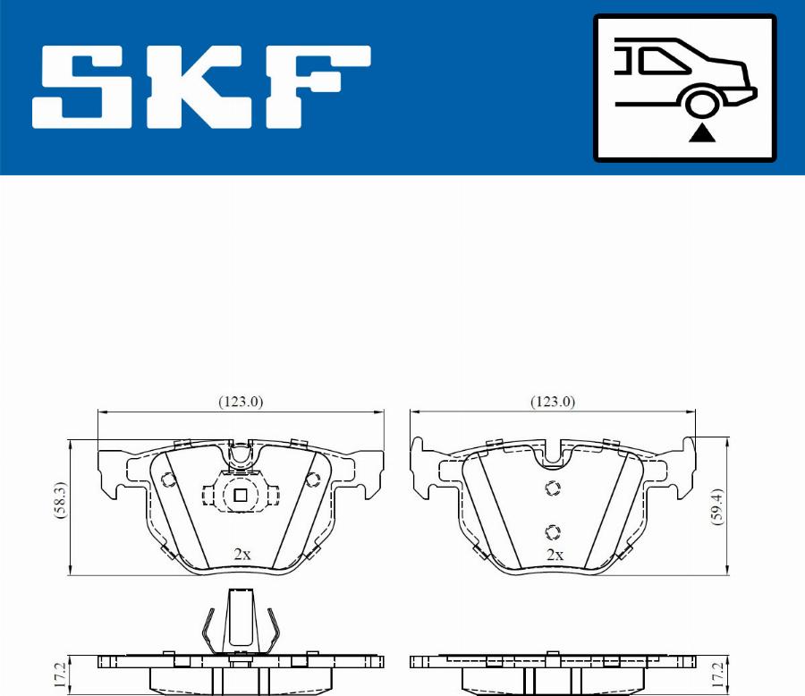 SKF VKBP 90240 - Kit pastiglie freno, Freno a disco autozon.pro