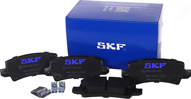 SKF VKBP 90208 A - Kit pastiglie freno, Freno a disco autozon.pro