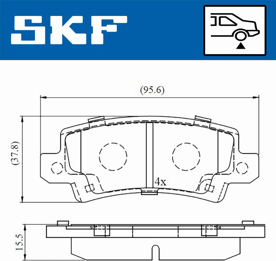 SKF VKBP 90208 A - Kit pastiglie freno, Freno a disco autozon.pro