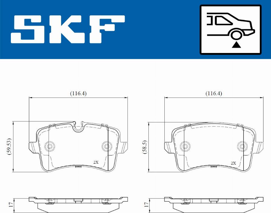 SKF VKBP 90792 E - Kit pastiglie freno, Freno a disco autozon.pro