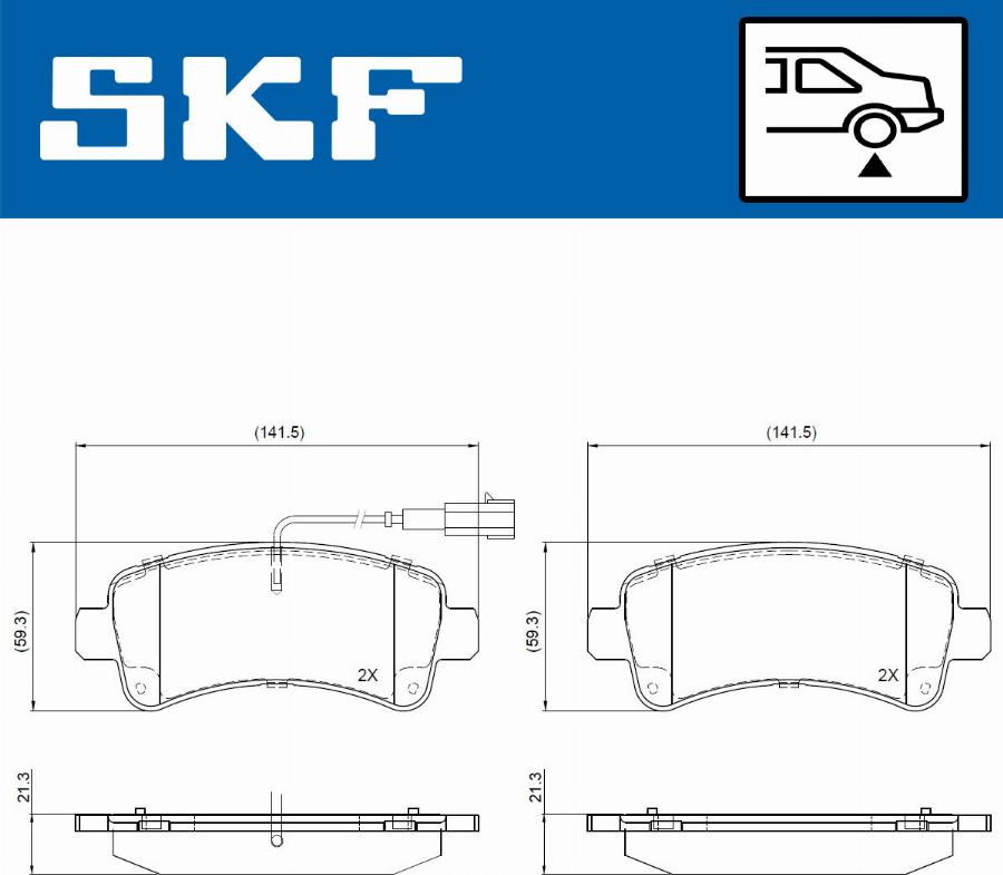 SKF VKBP 90769 E - Kit pastiglie freno, Freno a disco autozon.pro