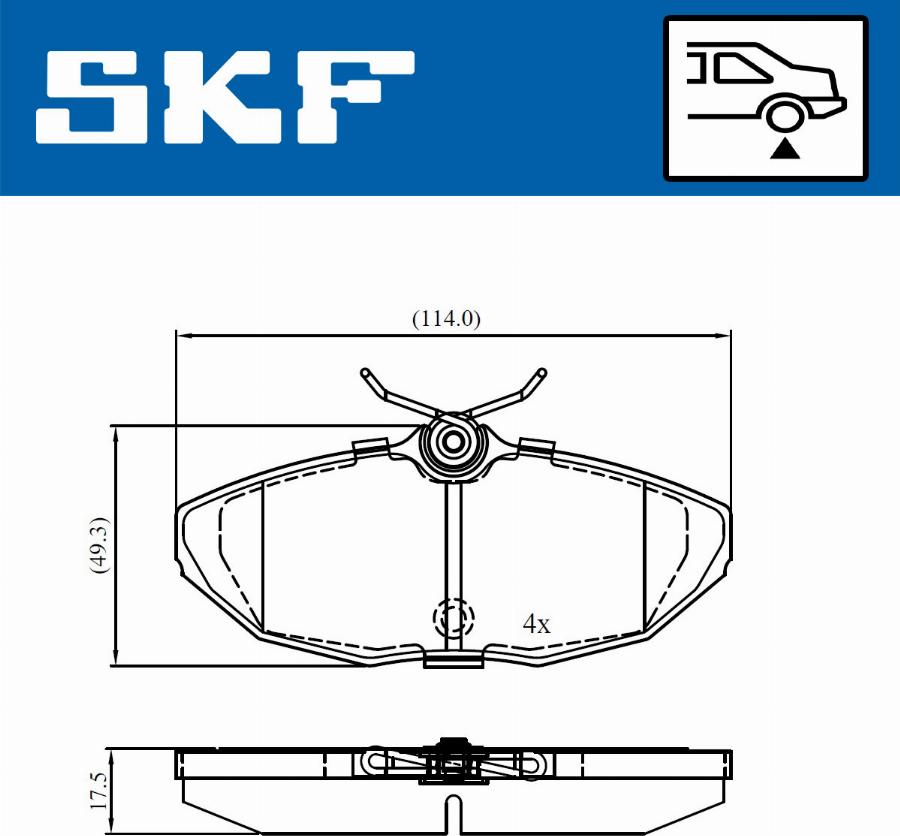 SKF VKBP 90709 - Kit pastiglie freno, Freno a disco autozon.pro