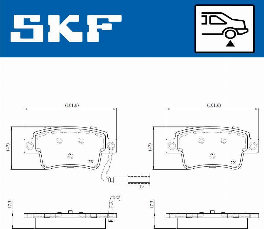 SKF VKBP 90787 E - Kit pastiglie freno, Freno a disco autozon.pro