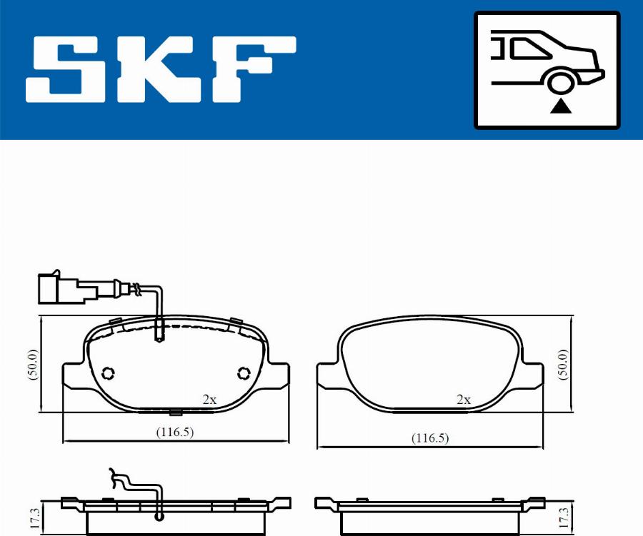 SKF VKBP 91046 E - Kit pastiglie freno, Freno a disco autozon.pro