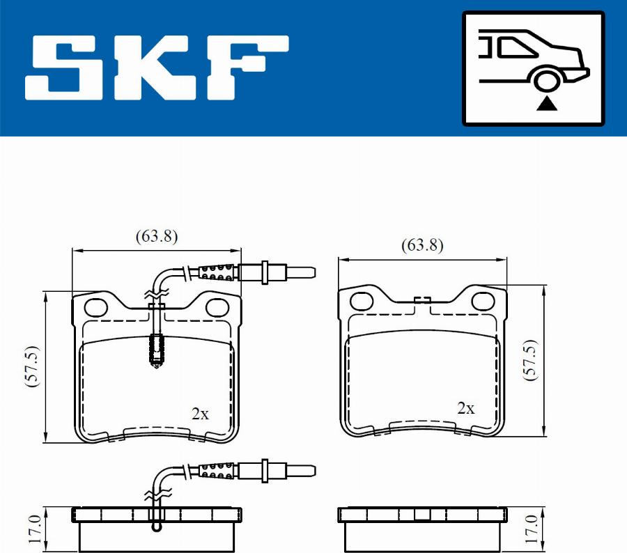 SKF VKBP 91059 E - Kit pastiglie freno, Freno a disco autozon.pro