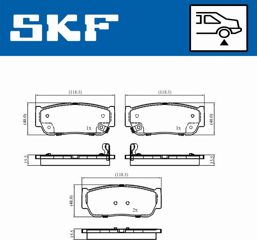 SKF VKBP 91082 A - Kit pastiglie freno, Freno a disco autozon.pro