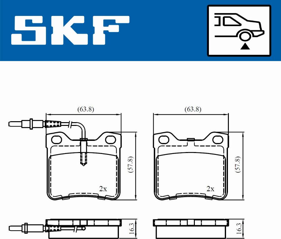 SKF VKBP 91032 E - Kit pastiglie freno, Freno a disco autozon.pro