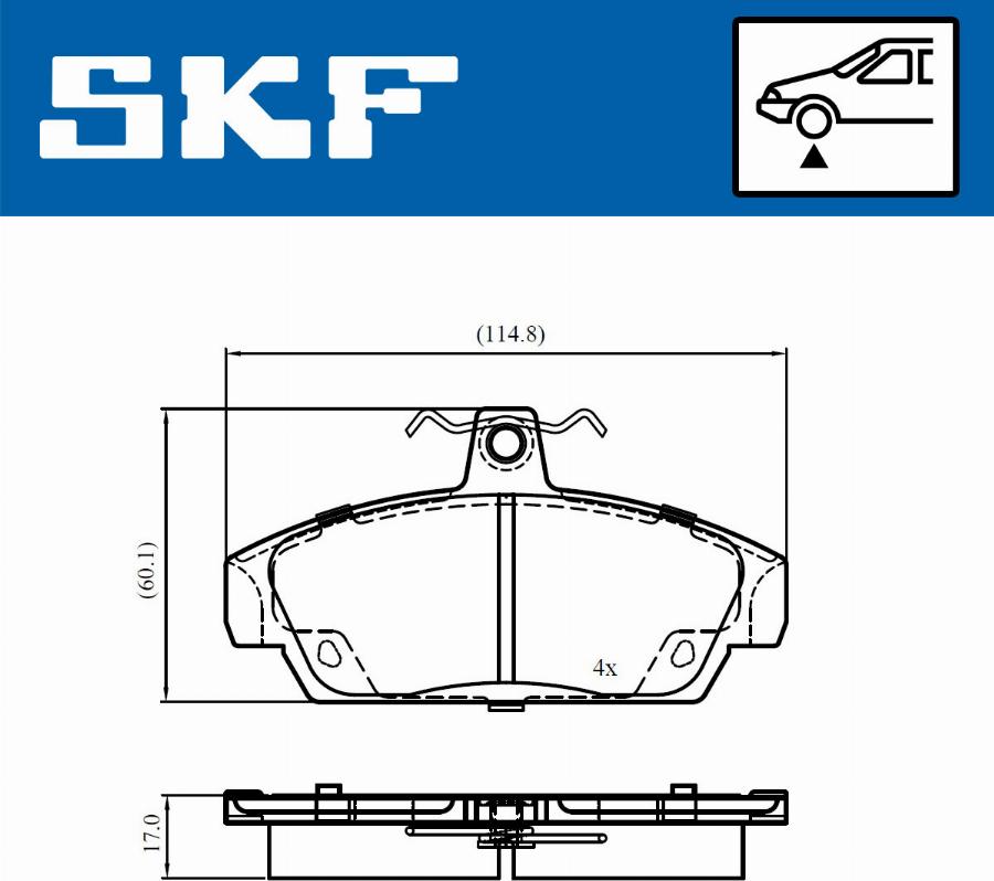 SKF VKBP 80997 - Kit pastiglie freno, Freno a disco autozon.pro