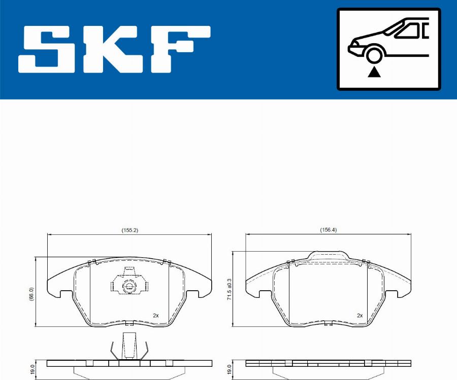 SKF VKBP 80948 - Kit pastiglie freno, Freno a disco autozon.pro