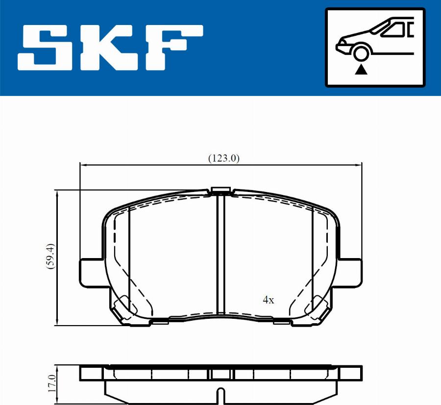 SKF VKBP 80943 - Kit pastiglie freno, Freno a disco autozon.pro