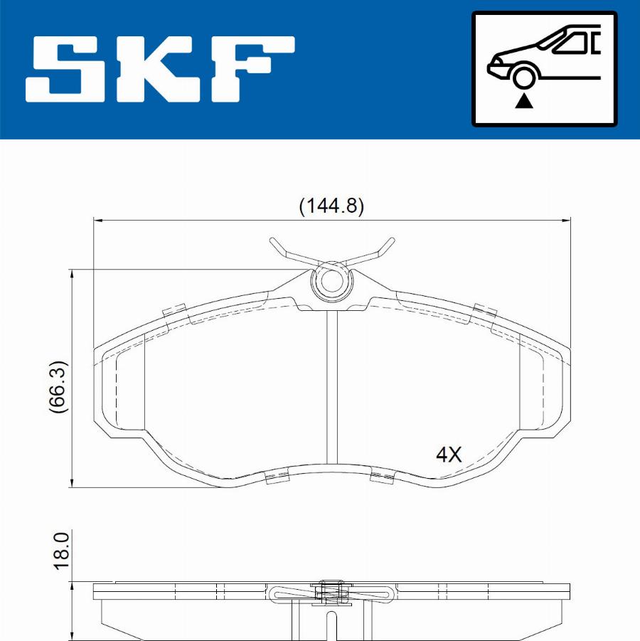 SKF VKBP 80962 - Kit pastiglie freno, Freno a disco autozon.pro