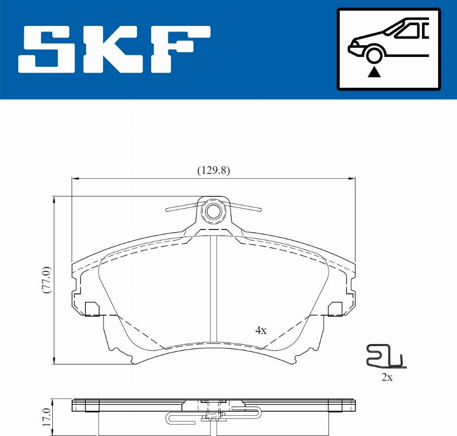 SKF VKBP 80900 A - Kit pastiglie freno, Freno a disco autozon.pro