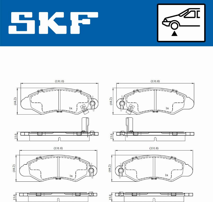 SKF VKBP 80901 A - Kit pastiglie freno, Freno a disco autozon.pro