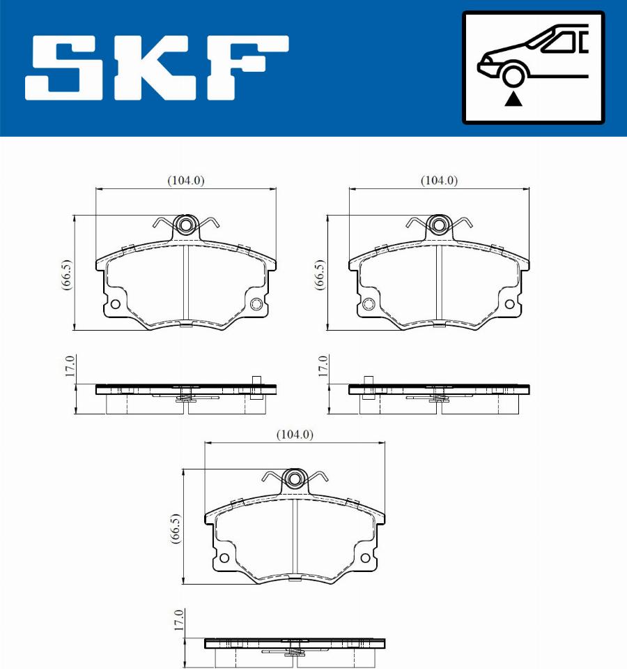 SKF VKBP 80913 A - Kit pastiglie freno, Freno a disco autozon.pro