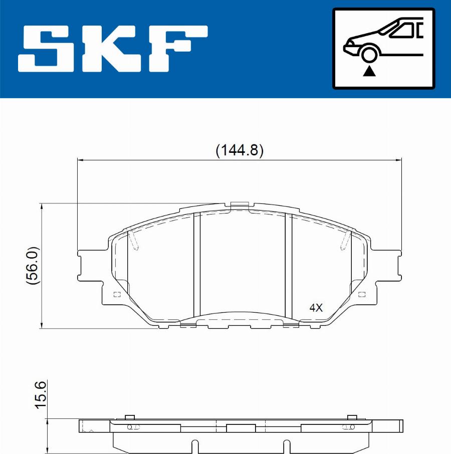 SKF VKBP 80976 - Kit pastiglie freno, Freno a disco autozon.pro