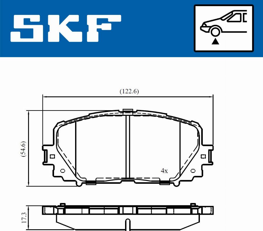 SKF VKBP 80970 - Kit pastiglie freno, Freno a disco autozon.pro