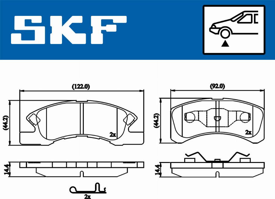 SKF VKBP 80490 A - Kit pastiglie freno, Freno a disco autozon.pro