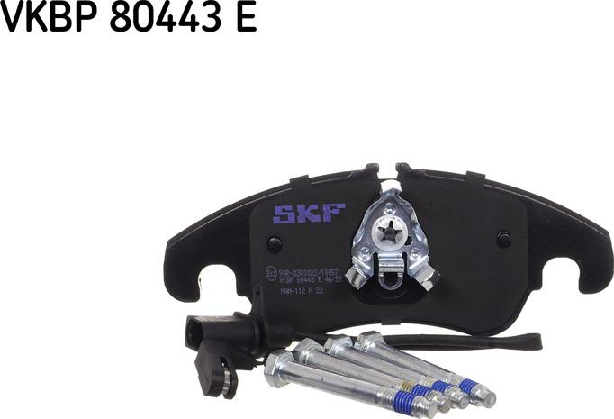 SKF VKBP 80443 E - Kit pastiglie freno, Freno a disco autozon.pro