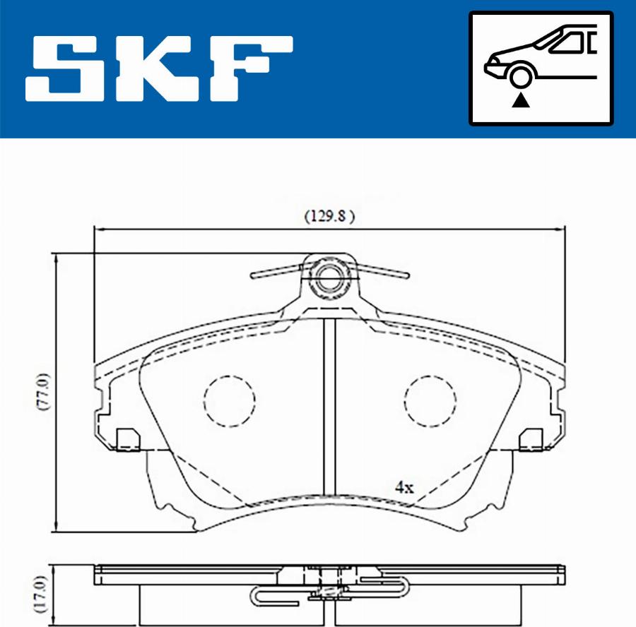 SKF VKBP 80404 A - Kit pastiglie freno, Freno a disco autozon.pro