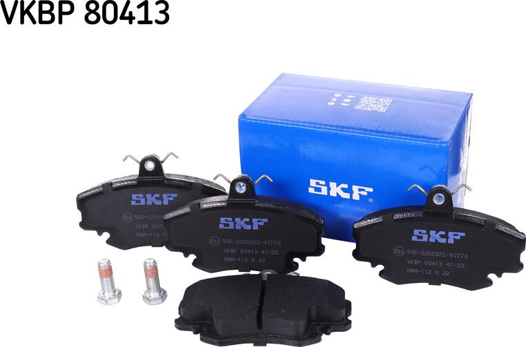 SKF VKBP 80413 - Kit pastiglie freno, Freno a disco autozon.pro