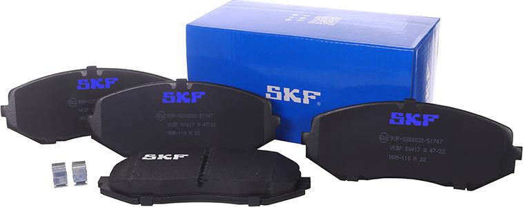 SKF VKBP 80417 A - Kit pastiglie freno, Freno a disco autozon.pro