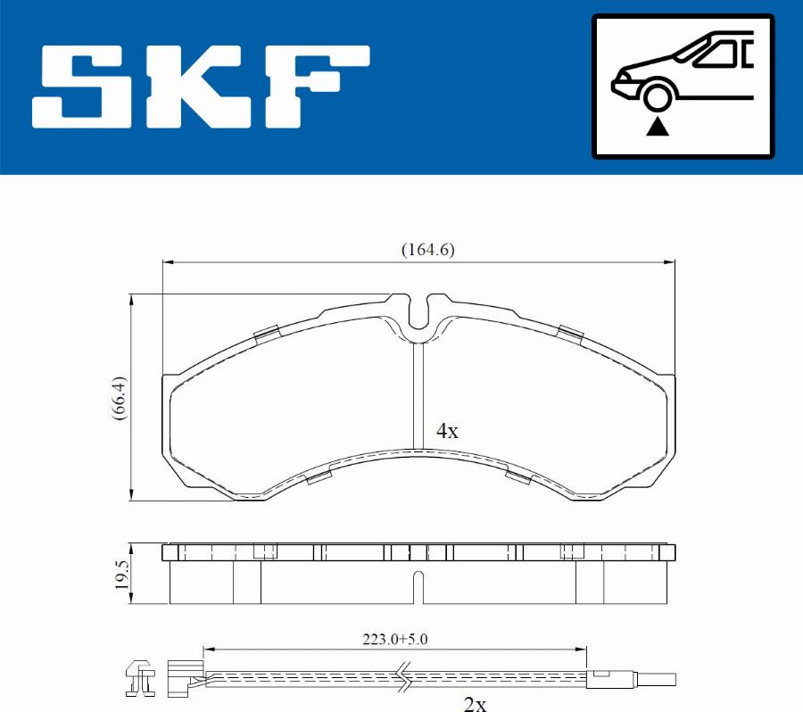 SKF VKBP 80422 E - Kit pastiglie freno, Freno a disco autozon.pro