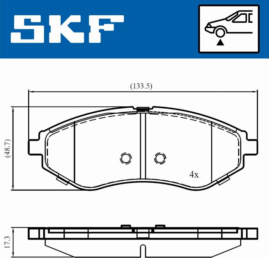 SKF VKBP 80475 - Kit pastiglie freno, Freno a disco autozon.pro