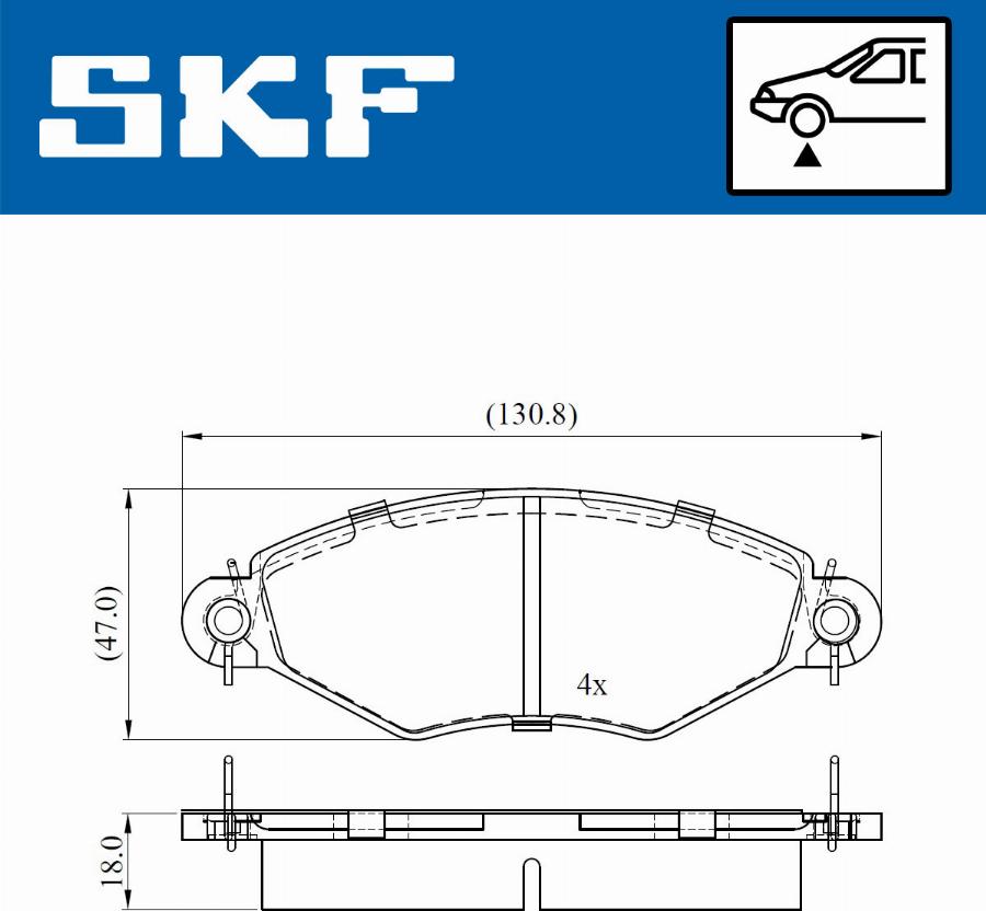 SKF VKBP 80470 - Kit pastiglie freno, Freno a disco autozon.pro