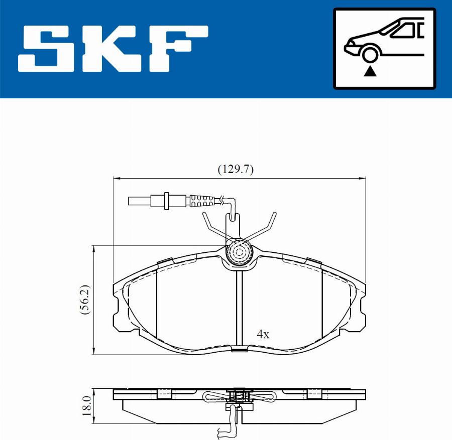 SKF VKBP 80477 E - Kit pastiglie freno, Freno a disco autozon.pro