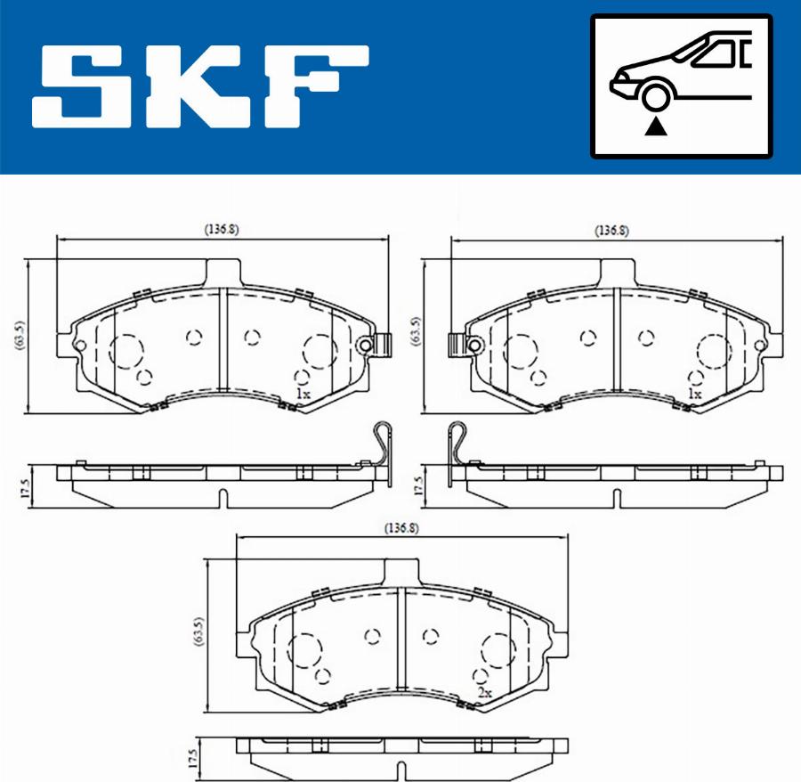 SKF VKBP 80591 A - Kit pastiglie freno, Freno a disco autozon.pro