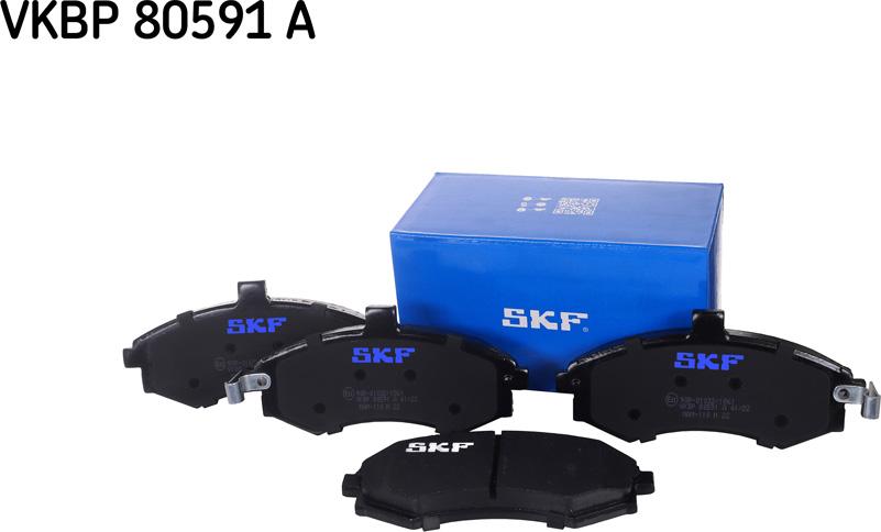 SKF VKBP 80591 A - Kit pastiglie freno, Freno a disco autozon.pro