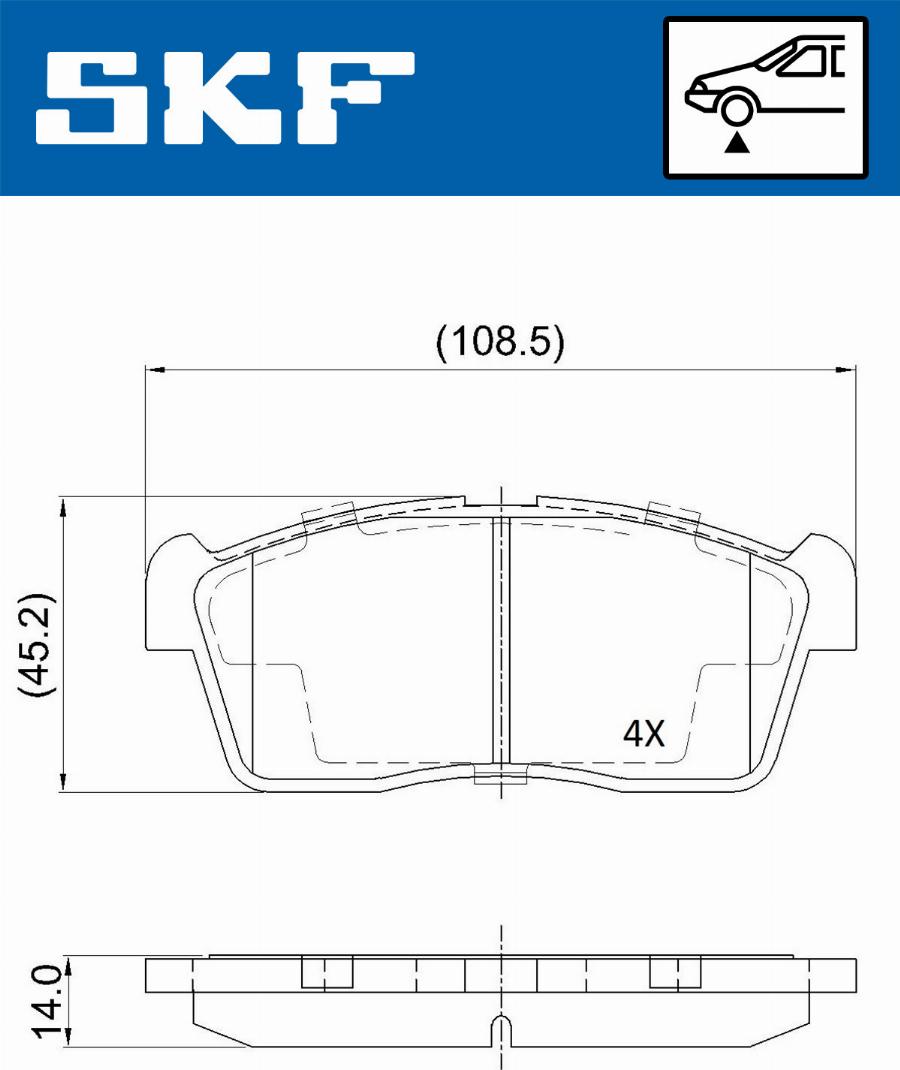 SKF VKBP 80542 - Kit pastiglie freno, Freno a disco autozon.pro