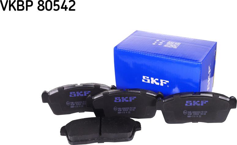 SKF VKBP 80542 - Kit pastiglie freno, Freno a disco autozon.pro