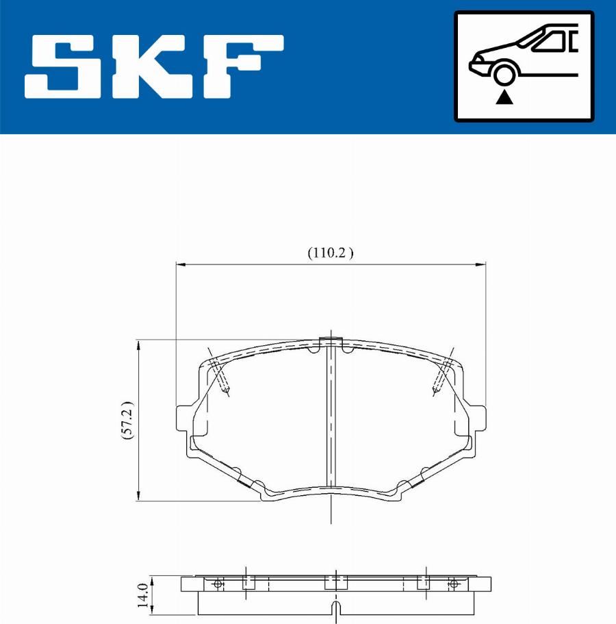 SKF VKBP 80564 A - Kit pastiglie freno, Freno a disco autozon.pro