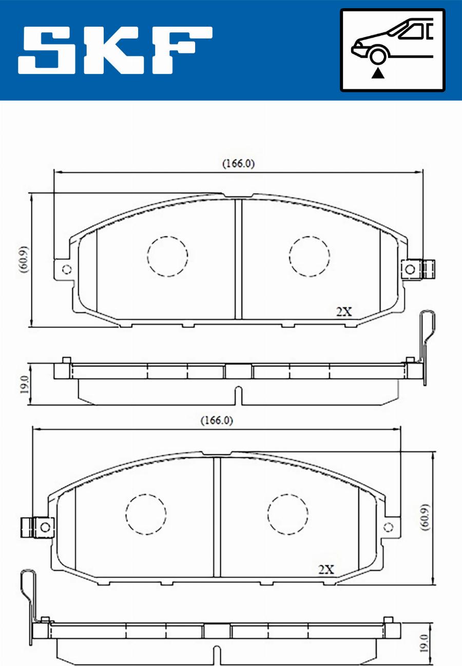 SKF VKBP 80509 A - Kit pastiglie freno, Freno a disco autozon.pro