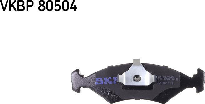 SKF VKBP 80504 - Kit pastiglie freno, Freno a disco autozon.pro