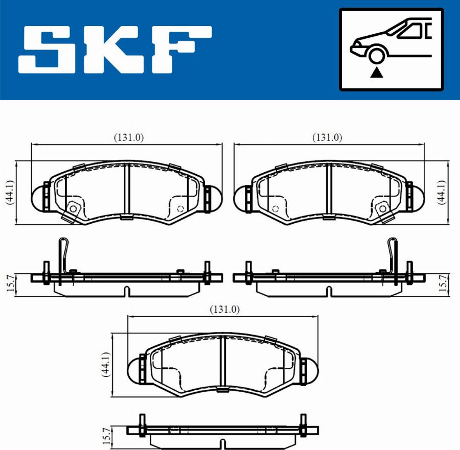 SKF VKBP 80500 A - Kit pastiglie freno, Freno a disco autozon.pro