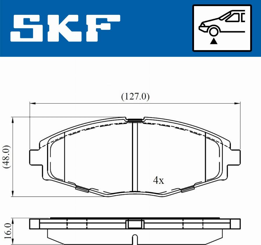 SKF VKBP 80532 - Kit pastiglie freno, Freno a disco autozon.pro