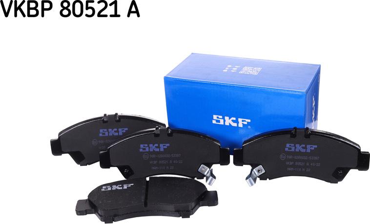 SKF VKBP 80521 A - Kit pastiglie freno, Freno a disco autozon.pro