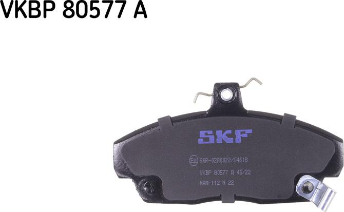 SKF VKBP 80577 A - Kit pastiglie freno, Freno a disco autozon.pro