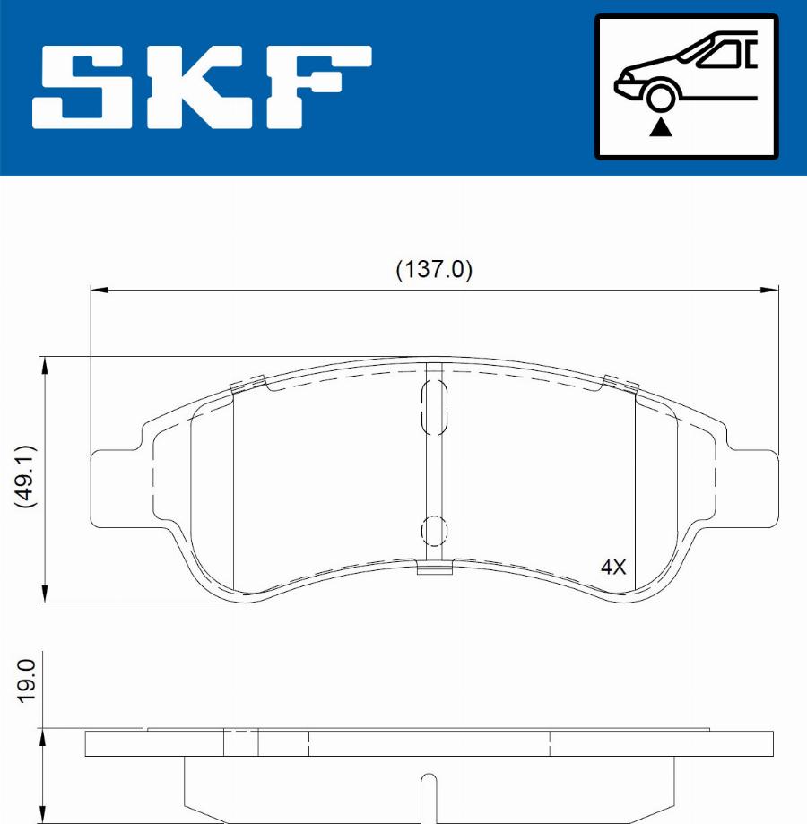 SKF VKBP 80648 - Kit pastiglie freno, Freno a disco autozon.pro