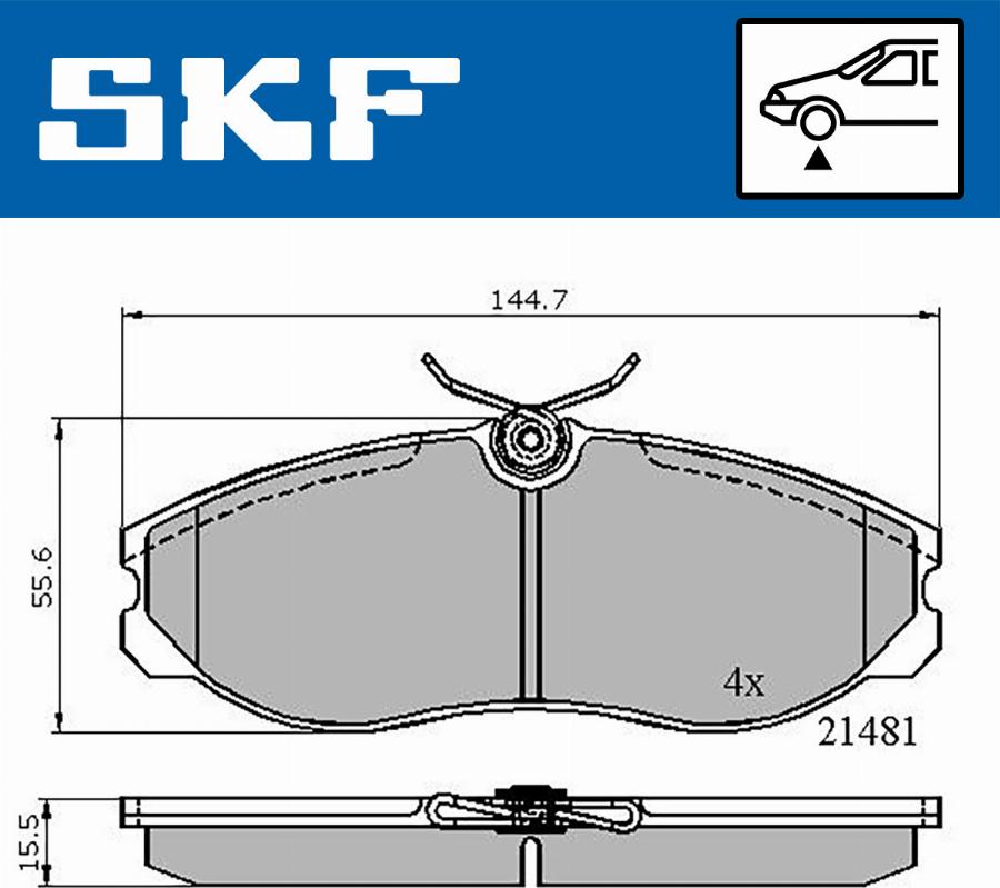 SKF VKBP 80603 - Kit pastiglie freno, Freno a disco autozon.pro