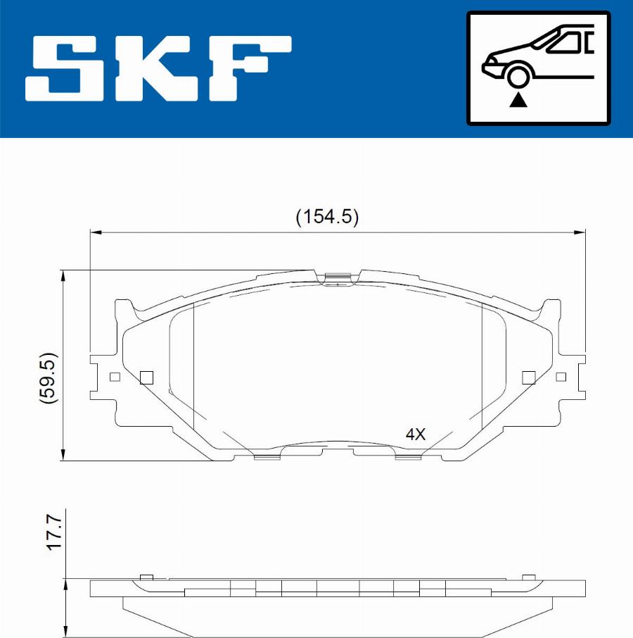 SKF VKBP 80684 - Kit pastiglie freno, Freno a disco autozon.pro