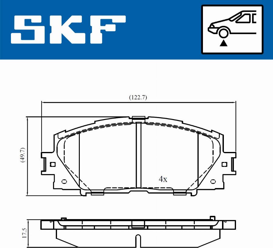 SKF VKBP 80680 - Kit pastiglie freno, Freno a disco autozon.pro