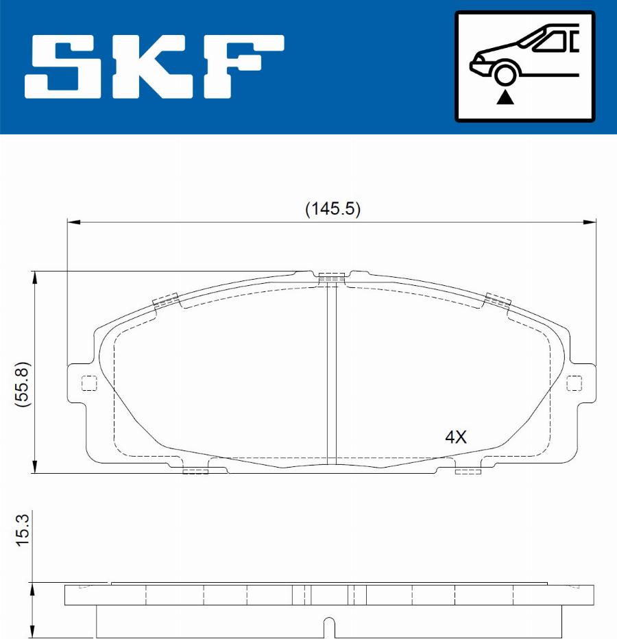 SKF VKBP 80688 - Kit pastiglie freno, Freno a disco autozon.pro