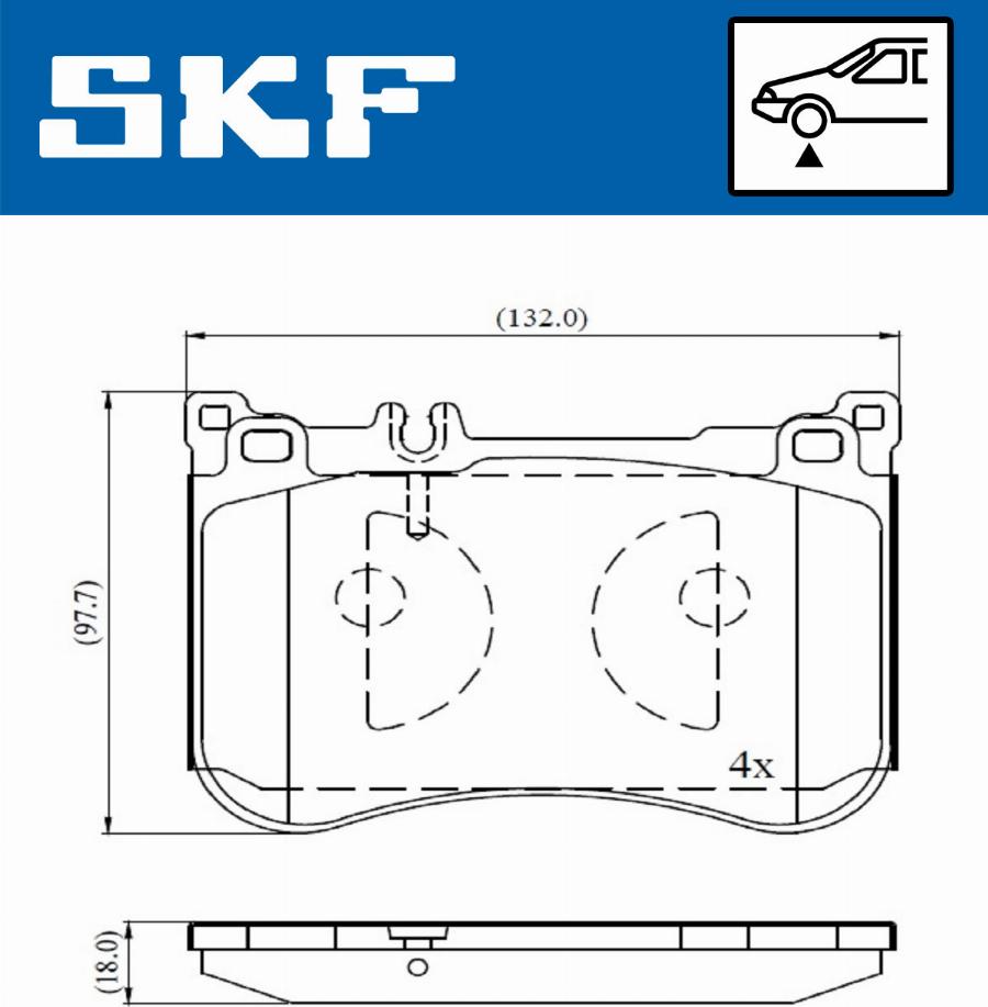 SKF VKBP 80631 - Kit pastiglie freno, Freno a disco autozon.pro