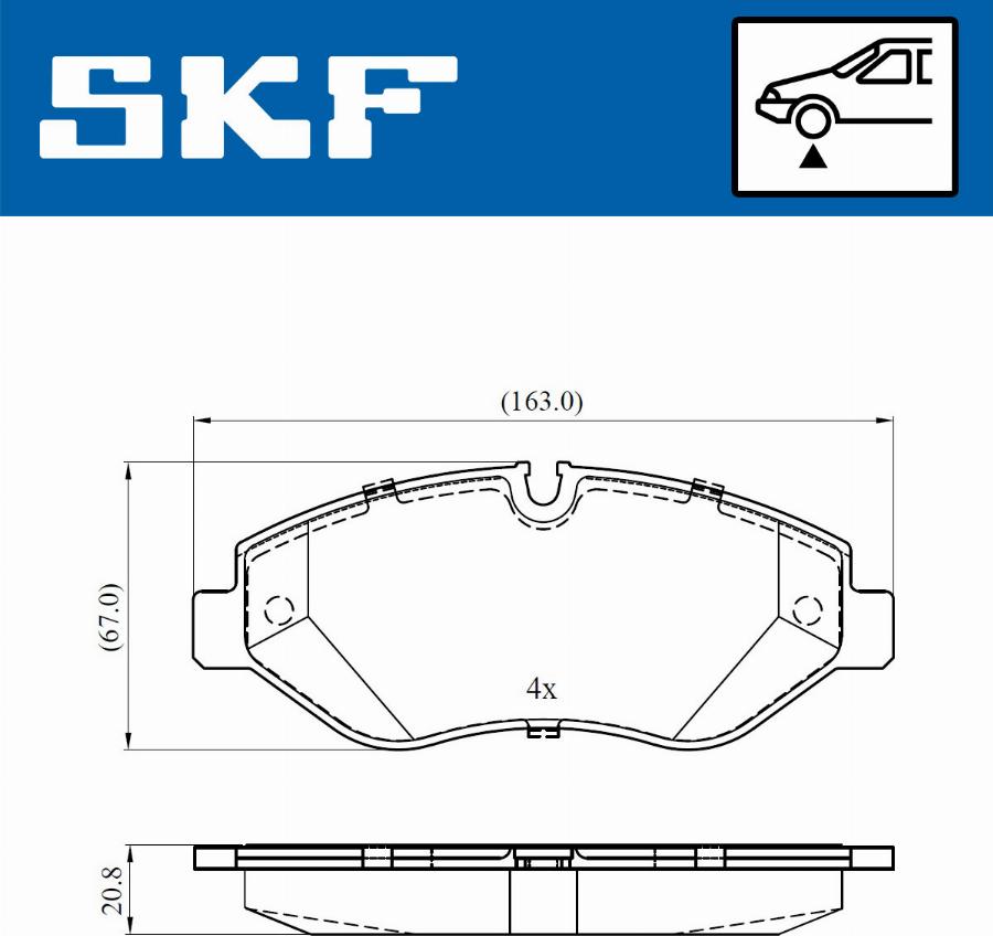 SKF VKBP 80633 E - Kit pastiglie freno, Freno a disco autozon.pro