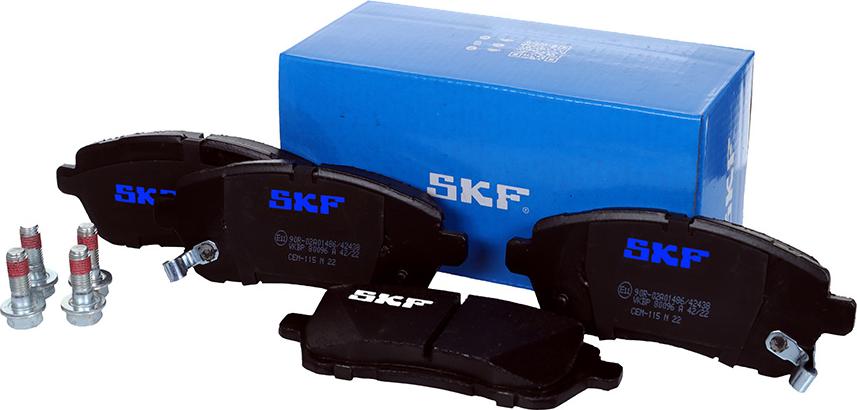 SKF VKBP 80096 A - Kit pastiglie freno, Freno a disco autozon.pro