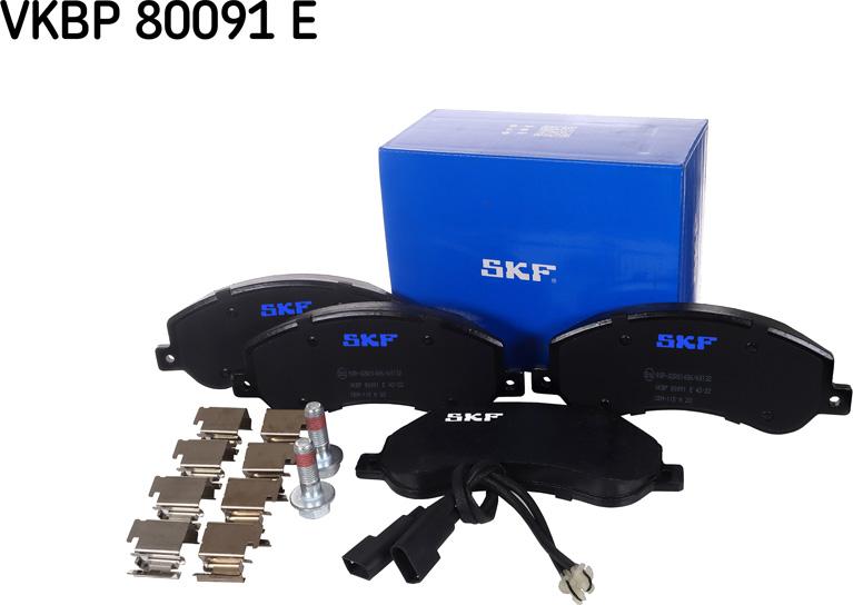 SKF VKBP 80091 E - Kit pastiglie freno, Freno a disco autozon.pro